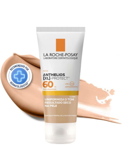 La Roche-Posay, Protetor Solar Facial com cor Anthelios XL-Protect, FPS60, Rápida Absorção, Textura Gel Creme, 40g