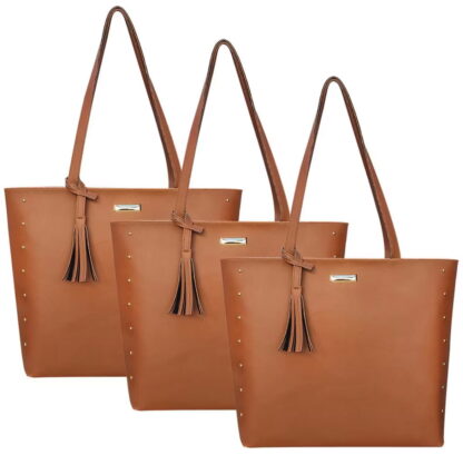 ￼Super promoção, Bolsa Feminina Sacola Grande Kit Com 3 Peças De Ombro