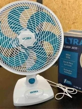 Ventilador de mesa 30cm, Ultra, 110V, Branco/Azul - V-30-6P