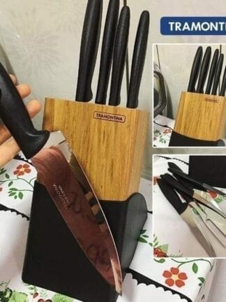 Jogo Facas 6 Peças Plenus com Cepo