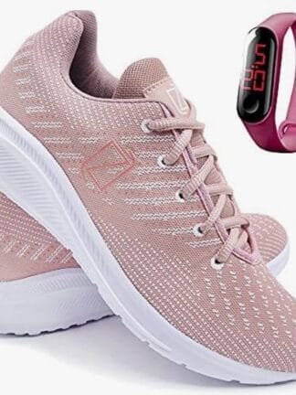 Tênis Feminino Academia e Caminhada Ultra Leve + Relógio Digital