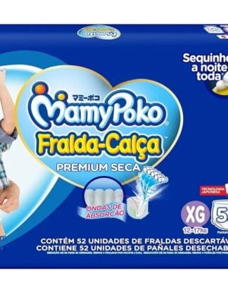 MamyPoko Fralda-Calça Premium Seca Xg 52 Unidades
