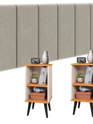 Conjunto Cabeceira Cama Casal  Com Mesa de cabeceira Quarto