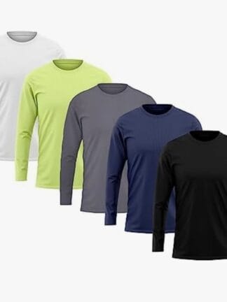 Kit 5 Camisetas Masculina Manga Longa Térmica