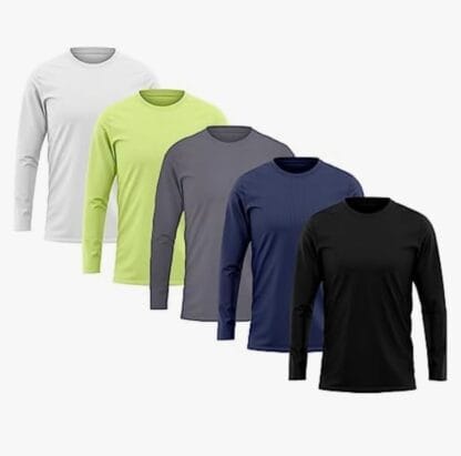 Kit 5 Camisetas Masculina Manga Longa Térmica