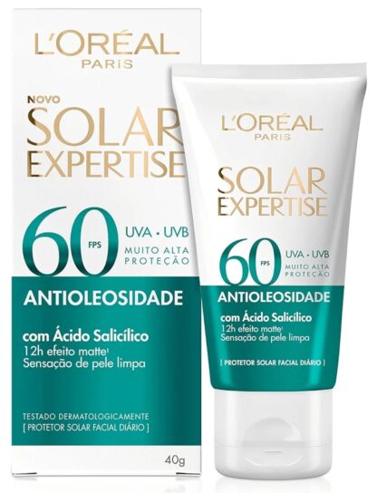 L'Oréal Paris Protetor Solar Facial Antioleosidade FPS 60 40g