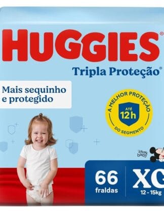 Huggies Fralda Tripla Proteção XG 66 Un