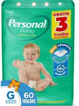 Personal Fralda Baby Protect&Sec G, Leve 60 Pague 57 Unidades