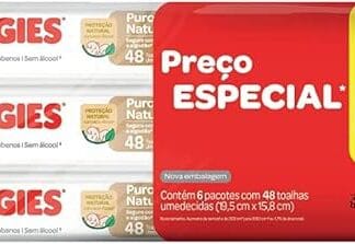 HUGGIES Lenço Umedecido Puro E Natural Leve 6 Pague 5 - 48 Unidades