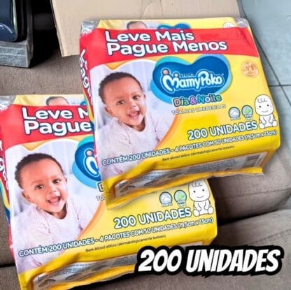 MamyPoko Lenços Umedecidos Dia&Noite 200 Unidades