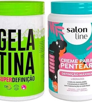 Salon Line, Kit Creme Definição Máxima+Gelatina Super Definição 1kg