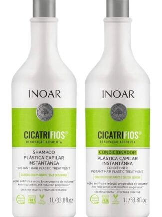 Kit CicatriFios Plástica Capilar Shampoo e condicionador 2x1L, Inoar