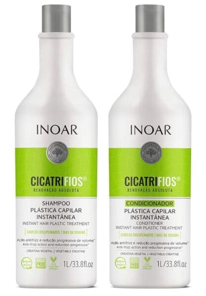 Kit CicatriFios Plástica Capilar Shampoo e condicionador 2x1L, Inoar