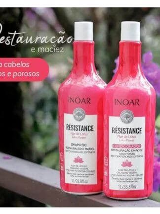 Kit Inoar Résistance Flor de Lótus Salon Duo Shampoo e Condicionador 1L