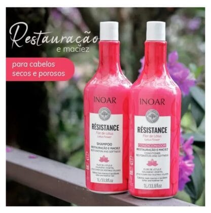 Kit Inoar Résistance Flor de Lótus Salon Duo Shampoo e Condicionador 1L