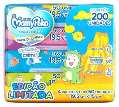 MamyPoko Lenços Umedecidos Edição Limitada 200 Unidades