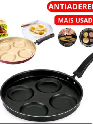 Fritadeira Teflon antiaderente multiuso 4 ovos