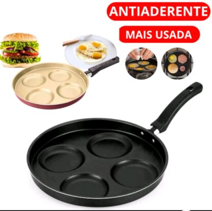Fritadeira Teflon antiaderente multiuso 4 ovos