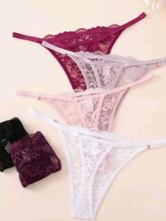 Kit 5 calcinhas fio dental regulagem Lovito