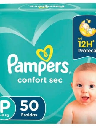 Fralda Pampers Confort Sec P 50 unidades