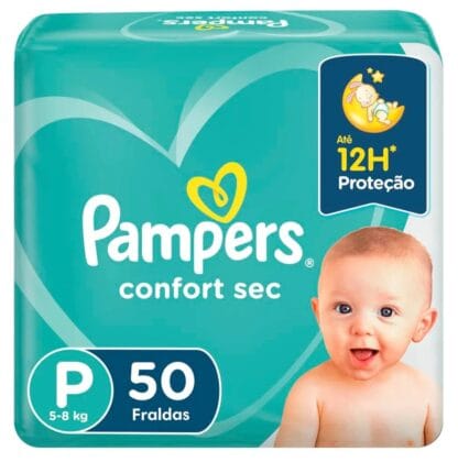 Fralda Pampers Confort Sec P 50 unidades