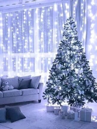 Cortina 300 Leds 3x3 metros Branco/Amarelo