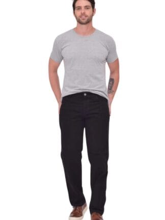 Calça Preta Sarja Masculino Jeans