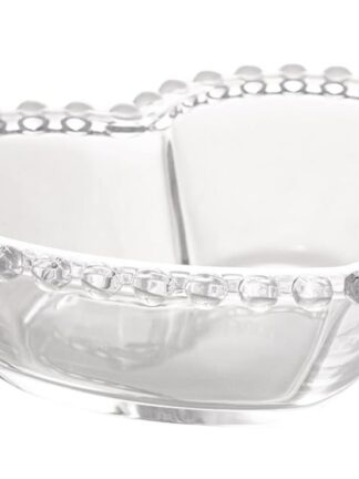 Conjunto 4 Bowls de Cristal Coração Pearl 12cm x 10cm x 4cm - Wolff