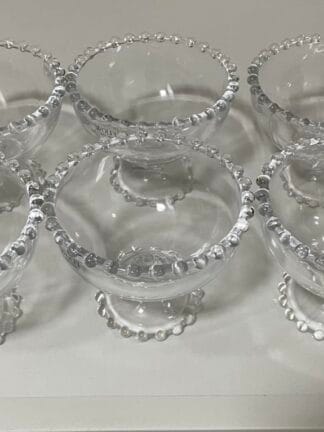 Conjunto 6 Taças de Sobremesa de Cristal Pearl 11cm x 9cm - Wolff