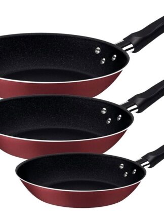 Tramontina JOGO DE FRIGIDEIRAS 3PCS CARIBE VERMELHO - ANTIADERENTE