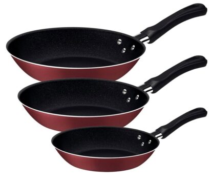 Tramontina JOGO DE FRIGIDEIRAS 3PCS CARIBE VERMELHO - ANTIADERENTE