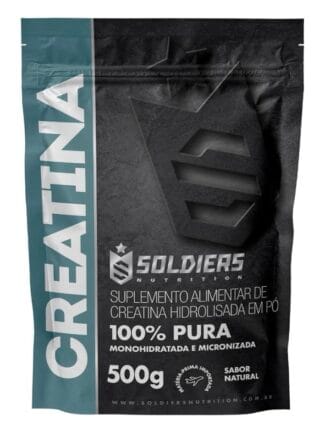 Creatina Monohidratada 500g - 100% Pura Importada - Soldiers Nutrition