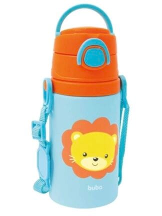 Buba Garrafinha De Aluminio Animal Fun Leão Colorido