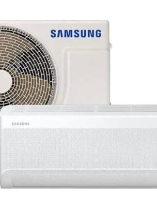 Ar-condicionado Split Inverter Samsung WindFree Connect Sem Vento 12.000 BTUs Frio AR12CVFAMWKNAZ 220V Kit