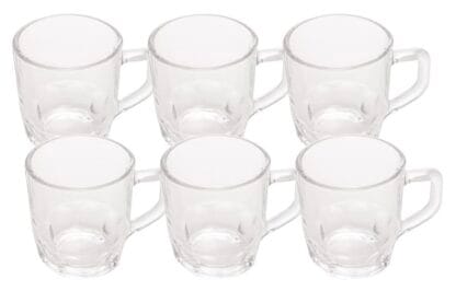 Conjunto 6 Xícaras de Café de Vidro Rose 90ml - Lyor