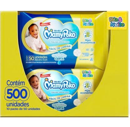 MamyPoko Lenços Umedecidos Dia&Noite 500 Unidades