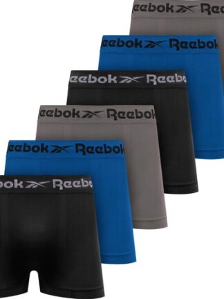 Kit 6 Cuecas Boxer Reebok Original Box Sem Costura Adulto