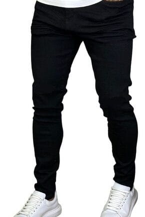 Calça Skinny Preta Masculina Jeans Com Elastano Lycra 2023