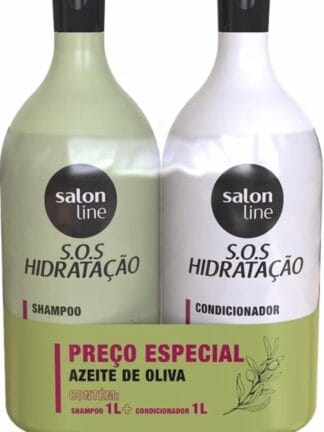 Salon Line, Kit Shampoo e Condicionador, SOS Hidratação, Azeite de Oliva, Vegano