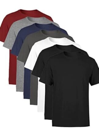 Kit 7 Camisetas Masculina Manga Curta Lisa Algodão Premium