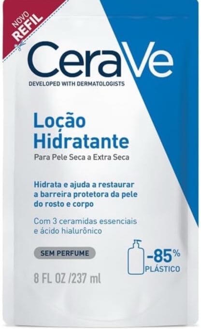 CeraVe, Loção Hidratante Corporal, com textura Fluida e Ácido Hialurônico