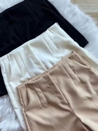 SHORT ALFAIATARIA FEMININO ZARA CINTURA ALTA COM ZÍPER NA LATERAL