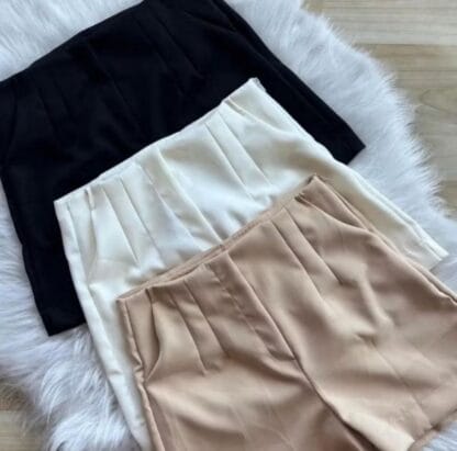 ￼SHORT ALFAIATARIA FEMININO ZARA CINTURA ALTA COM ZÍPER NA LATERAL