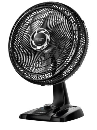 Ventilador de Mesa Mondial Turbo NVT-40-8P-B 40cm 8 Pás 3 Velocidades Preto e Prata
