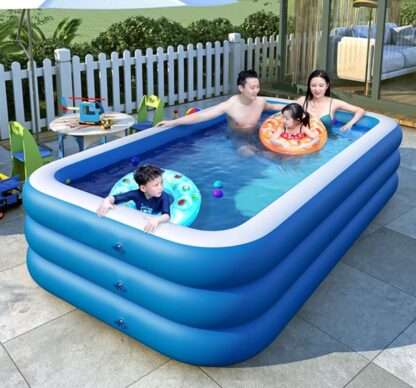 ￼Piscina Insuflável Dobrável Para Crianças Exterior Adultos De Jardim Festa