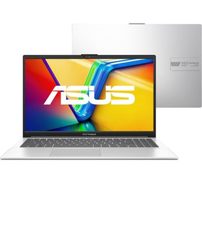 Notebook ASUS Vivobook Go 15, Intel Core i3 N305, 4GB, 128GB SSD, W11 Home, Tela 15.6" FHD Cool Silver - E1504GA-NJ440W