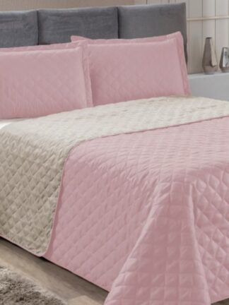 kit Colcha Cobre Leito Casal Dupla Face 3 Peças