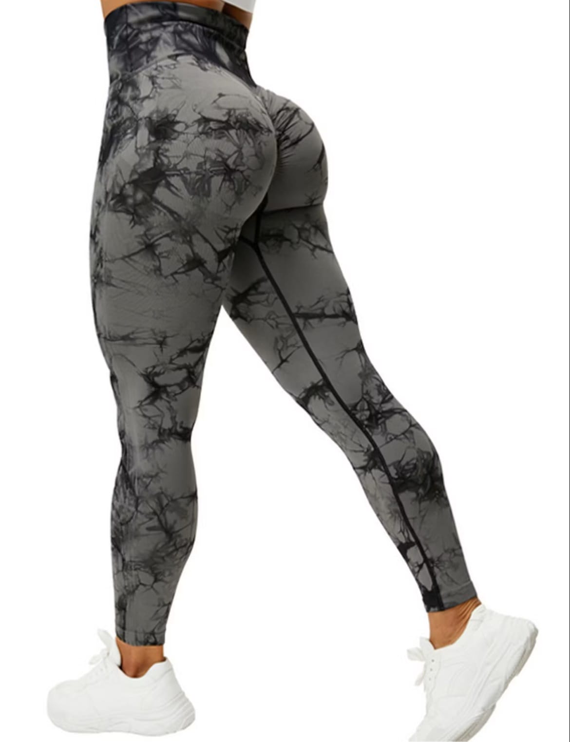 Venda a quente Mesmo Estilo Ladies Sports Fitness Tie-Dye Skinny Tight-Fitting Hip-Lifting High