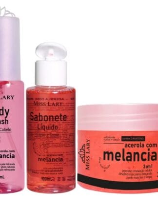 Kit Cuidado Corporal Esfoliante, Body Splash e Sabonete - Miss Lary