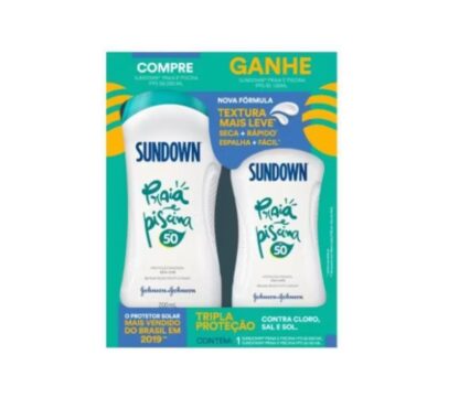 ￼Sundown KIT FPS50 Praia e Piscina 200ML+SUNDOWN FPS50 120ML
